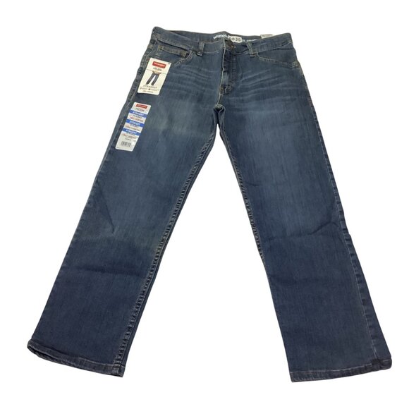Wrangler Boy's Five Star Premium Denim Jeans Straight Stretch Size 14 Husky New - Picture 1 of 4